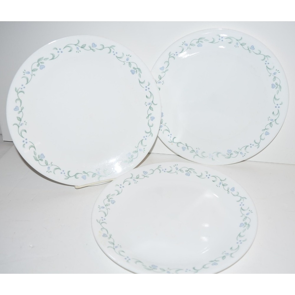 Vtg Corelle Country Cottage Dinner Plates 3pc set